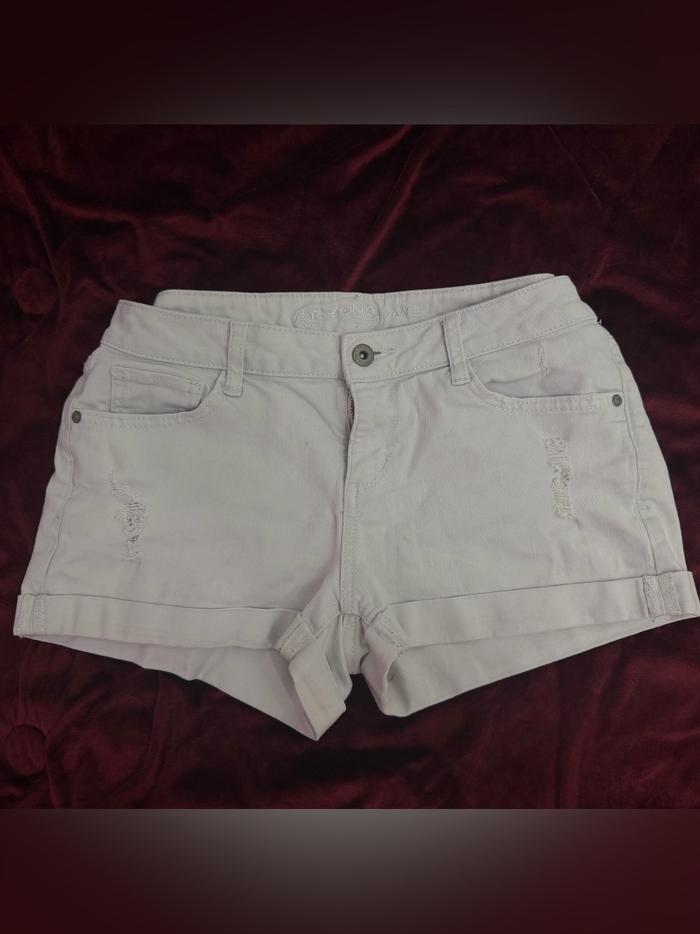 Arizona Jean Company White Denim Mini Shorts